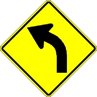 left arrow road sign